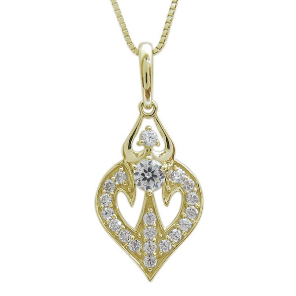 ダイヤモンド 0.3ct ペンダント 4月誕生石 パヴェネックレス K18