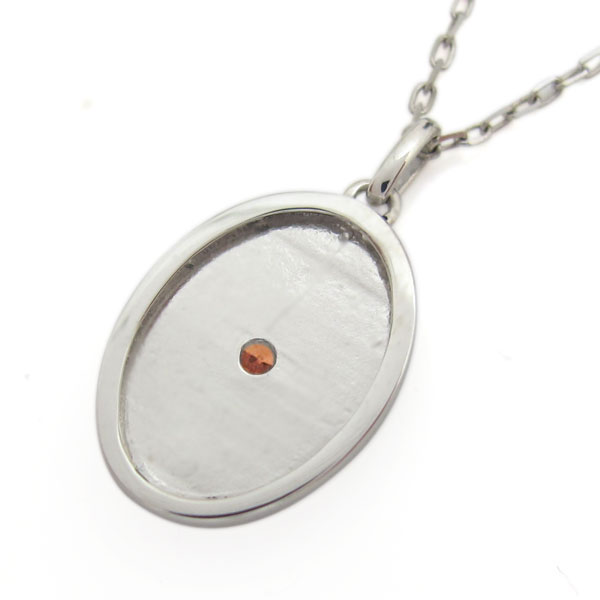 ペア ネックレス 誕生石 メンズ レディース オーバル型 楕円 ペンダント 18金の通販は