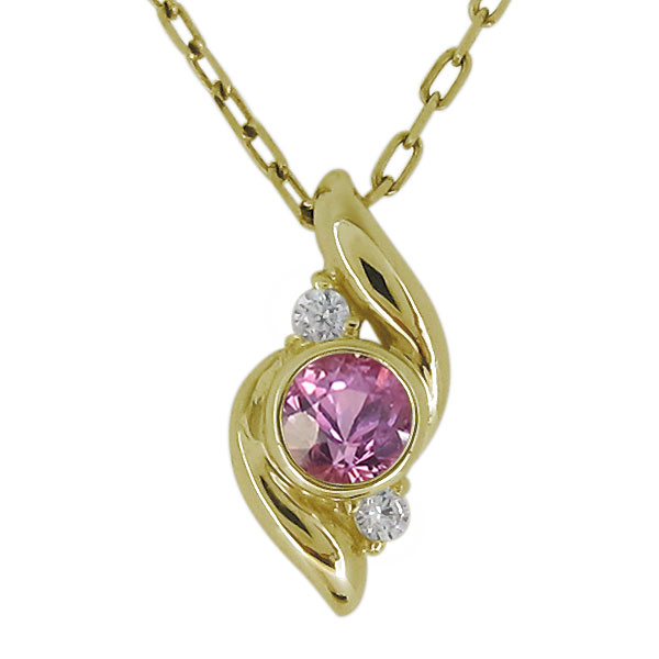 ネックレス レディース 30代 40代 50代 ピンクサファイア 天然石 10金 ペンダント 上品の通販は 22,338円