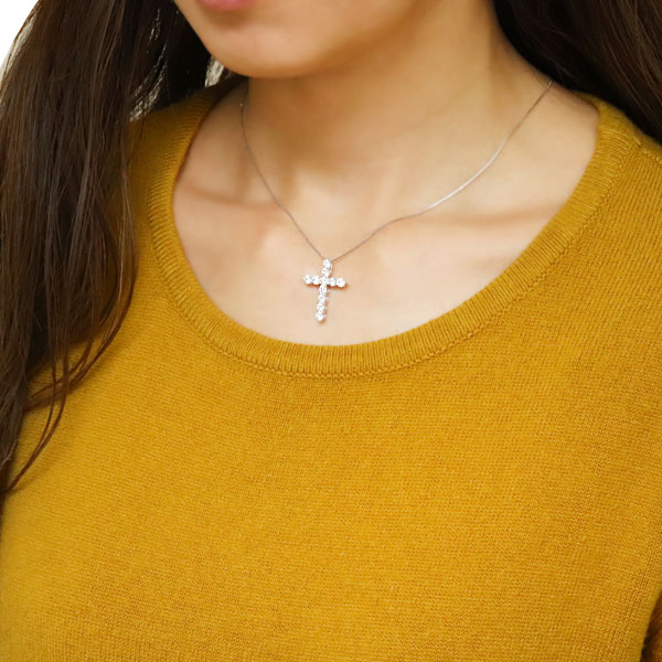 クロス ネックレス プラチナ レディース ダイヤモンド 4月誕生石 十字架 ペンダントの通販は クロス ネックレス プラチナ レディース ダイヤモンド 4月誕生石 十字架 ペンダントの通販は