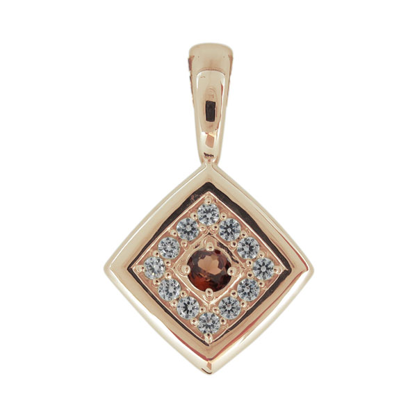 ペンダントトップ メンズ 喜平用 ガーネット 10金 クロスモチーフ