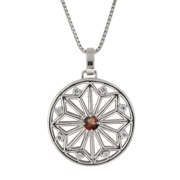 ネックレス プラチナ 誕生石 メンズペンダント 和柄 麻の葉模様の通販は