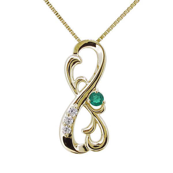 18金 ネックレス レディース インフィニティ 唐草 ペンダント 誕生石 42,420円