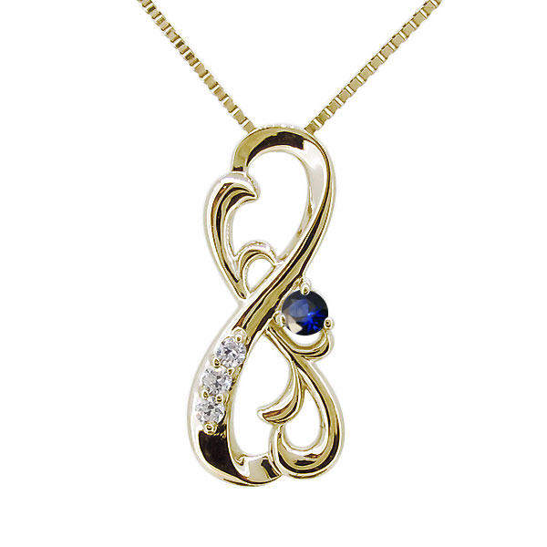 k10イエローゴールド/k10ホワイトゴールドイエローサファイアネックレス K10イエローゴールド/K10ホワイトゴールドイエローサファイア