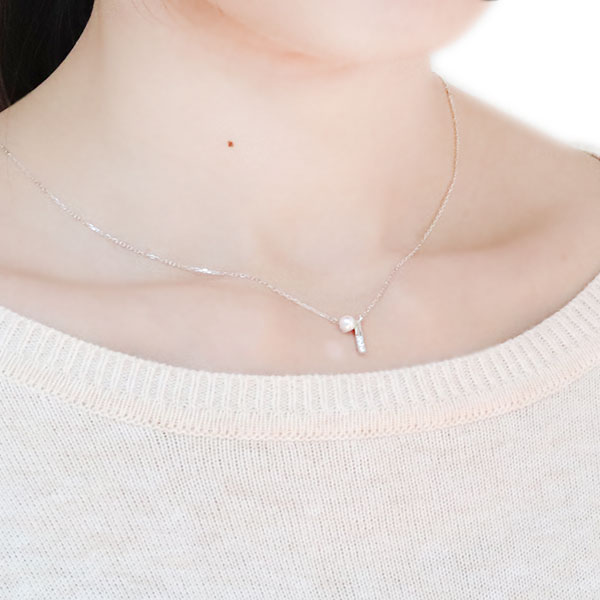 パールネックレス 18k ダイヤモンド レディース 真珠 淡水パール ペンダント
