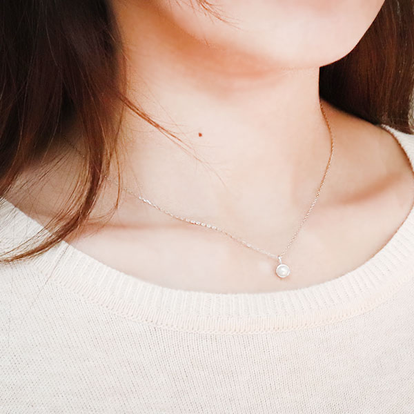 ネックレス パール 18k ピンク イエロー レディース 真珠 ペンダント k18_1