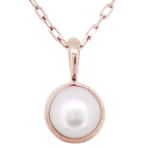 ネックレス パール 18k ピンク イエロー レディース 真珠 ペンダント k18_5