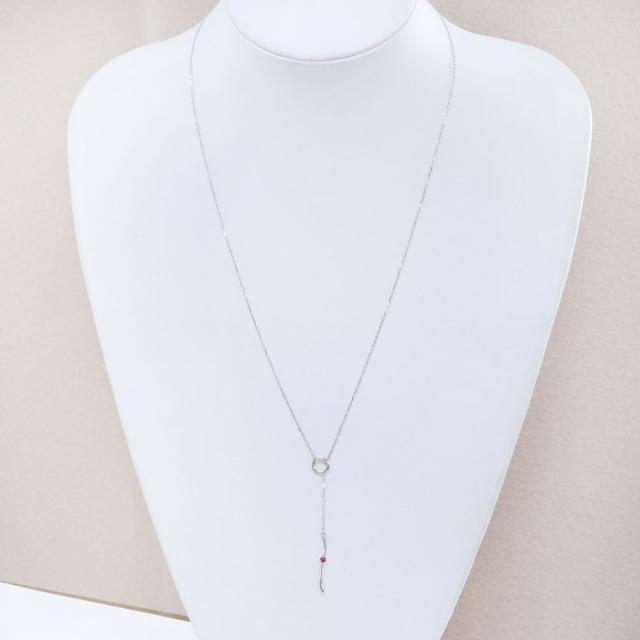 ラリエット ネックレス ルビー ロング 10k レディース Y字ネックレス 7 