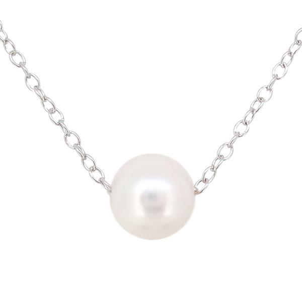 一粒 パール ネックレス シルバー 真珠 レディースペンダント 淡水パール SV925の通販は 8,284円