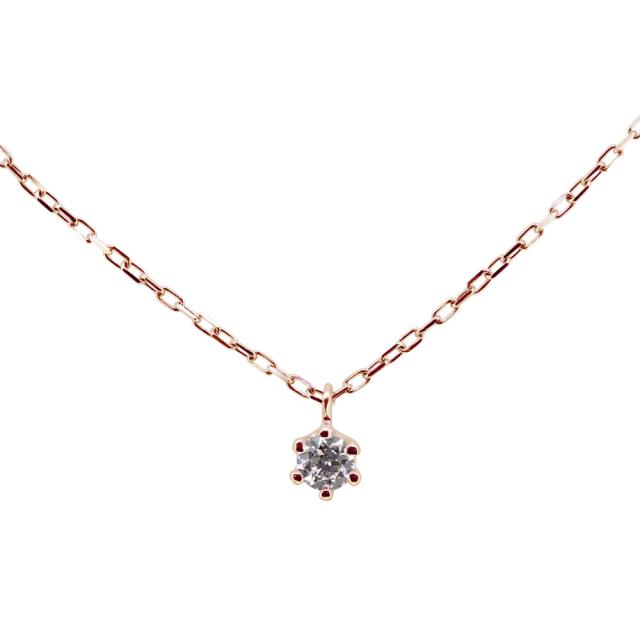 18金 ネックレス 一粒 スキンジュエリー 18k レディース シンプル ダイヤモンド 華奢