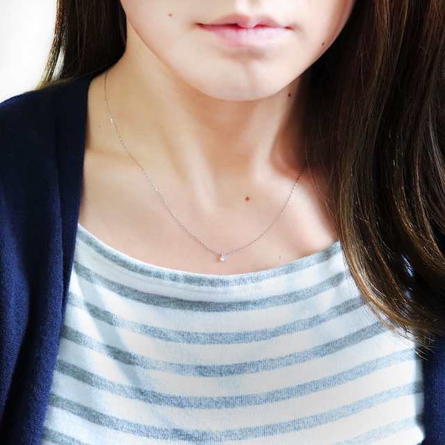 誕生石 ネックレス 一粒 シンプル レディース スキンジュエリー