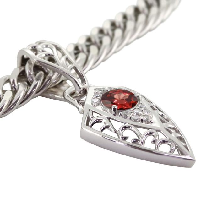 プラチナ ガーネット ペンダントヘッド クロス メンズ ペンダントトップ 喜平用 クリスマス ポイント消化 ペンダントトップ プラチナ 喜平用 100g用 メンズ ガーネット