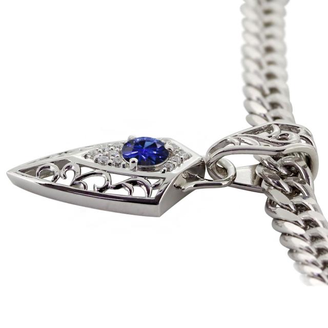 プラチナサファイアペンダントトップ バイカラーサファイア ペンダントトップ 0.264ct Z5164 プラチナPt