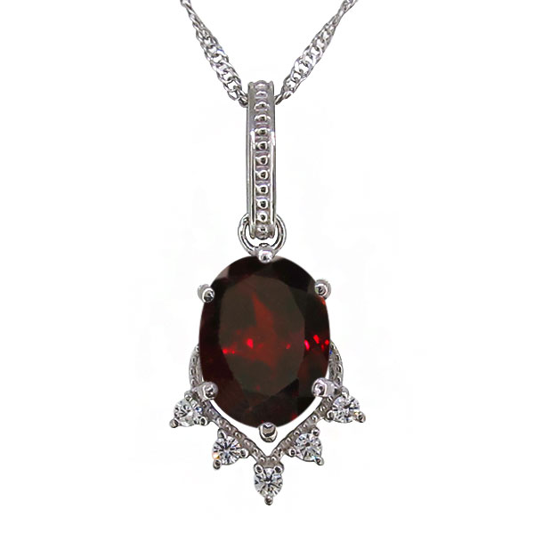 ネックレス レディース 大粒 ガーネット ペンダント しずく 雫 10金 ネックレス レディース シンプル 大粒 一粒 ガーネット ペンダント 10