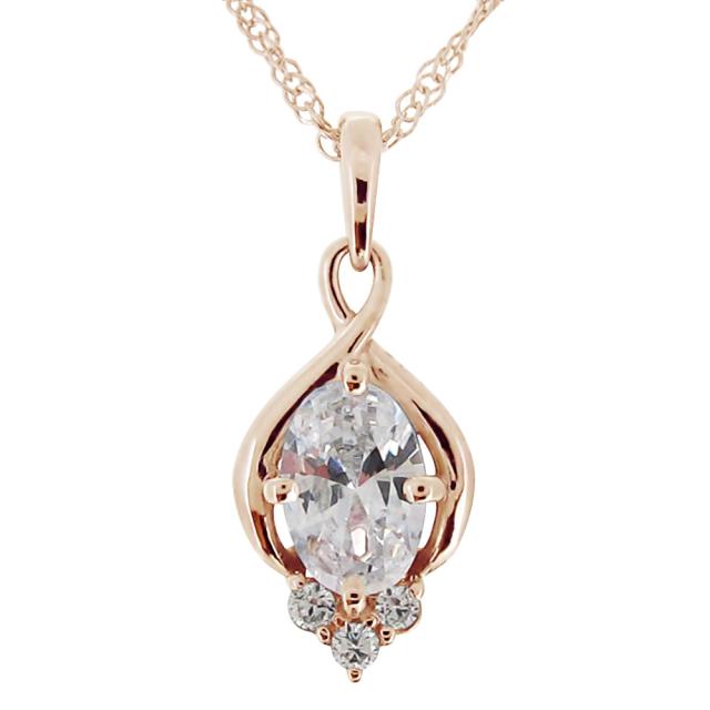 ネックレス レディース 18k 18金 キュービックジルコニア 一粒 大粒 ペンダント 105,800円