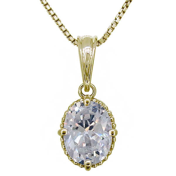 天然石 ネックレス 一粒 レディース シンプル ペンダント 選べる誕生石 10金 10kの通販は