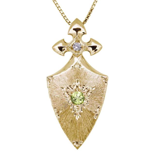 ネックレス ペリドット メンズ 男性 K10 10金 誕生石 8月 ペンダント プレゼント 大人の通販は