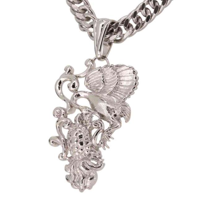 18金 ペンダントトップ メンズ 4月誕生石 ダイヤモンド 鶴と亀 ネックレス トップのみ 喜平の通販は