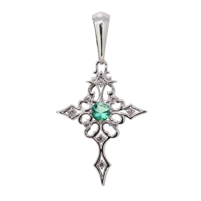 ペンダントトップ プラチナ 喜平用 100g用 メンズ エメラルド ネックレス クロス トップのみの通販は 126,850円