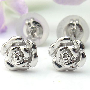 薔薇・シンプル・ピアス