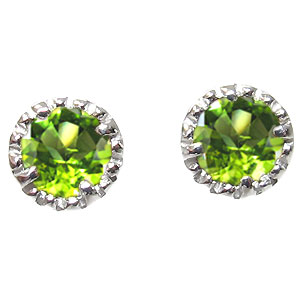 ペリドット・シンプル・10金・ピアスの通販は