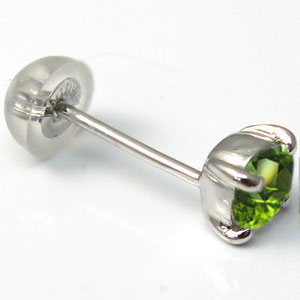 ペリドットピアス K10 一粒 ペリドット メンズ ピアス メンズピアス ペリドット シンプル 一粒 K10 ペリドットメンズピアス