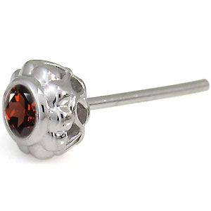 フラワー・ピアス・花・K10・ガーネット・ピアス_4