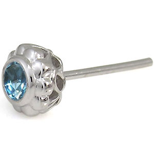フラワー・ピアス・花・K10・ブルートパーズ・ピアス_4
