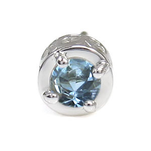 唐草・アラベスク・ピアス・シンプルピアス・アクアマリンサンタマリア・K10_4