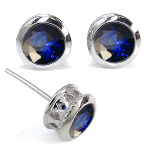 マリア プラチナ・大粒・サファイア・ピアス・クロス・ピアス 楽天市場