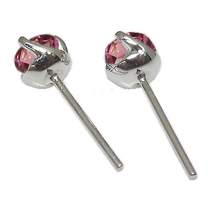 プラチナ・ピアス・ピンクトルマリン・シンプル・一粒・ピンクトルマリンピアスの通販は