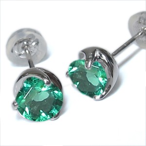 ピアス・エメラルド・シンプル・一粒・K10・エメラルドピアスの通販は