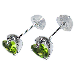 ピアス・ペリドット・シンプル・メンズ・一粒・K10・ペリドットピアス_2