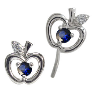 ピンクトルマリン ピアス 10金 林檎 りんご ピアス