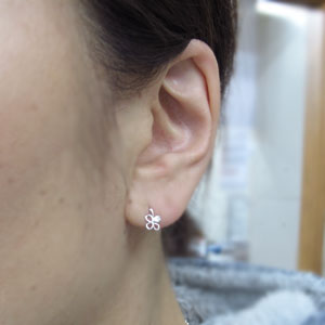 クローバー・ピアス・ダイヤモンド・四つ葉・ピアス・K18