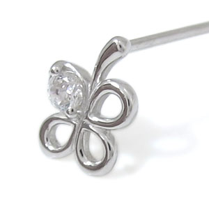 クローバー・ピアス・ダイヤモンド・四つ葉・ピアス・K18