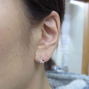 クローバー ピアス ルビー 10金 ピアス_1