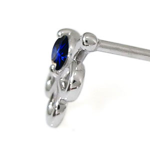 プラチナ サファイア ピアス クローバー ピアス_3