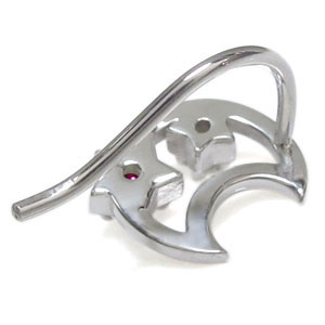 月 星 ルビー ピアス 10金 キャッチ不要 月 星 ルビー ピアス 10金 キャッチ不要