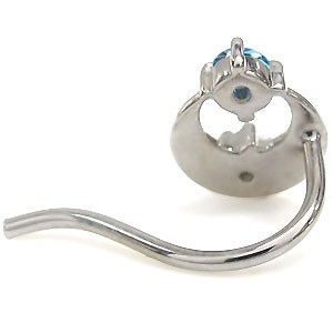 月・星・ブルートパーズ・ピアス・10金・キャッチ不要の通販は alexiscoates.com