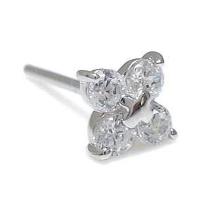 ダイヤモンド 十字架  ピアス クロス ピアス K10_4