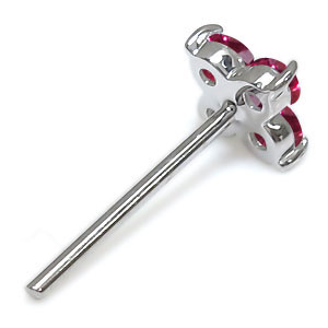 ルビー 十字架 ピアス クロス ピアス K10_2