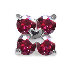 ルビー 十字架 ピアス クロス ピアス K10_3