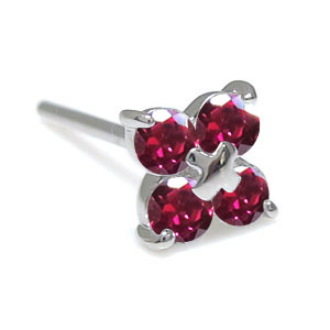 ルビー 十字架 ピアス クロス ピアス K10_4