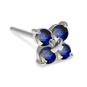 サファイア 十字架 ピアス クロス ピアス K10_4
