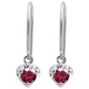 フックピアス ルビー 一粒 ピアス K18 ピアス_6
