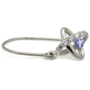 タンザナイト・ピアス・星・プラチナ・フックピアス・宇宙・ピアス_4
