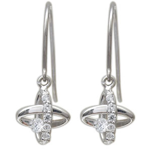ダイヤモンド ピアス 星 プラチナ フックピアス 宇宙 ピアス