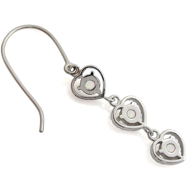 ハート ピアス オパール トリロジー フックピアス プラチナ ピアス_2