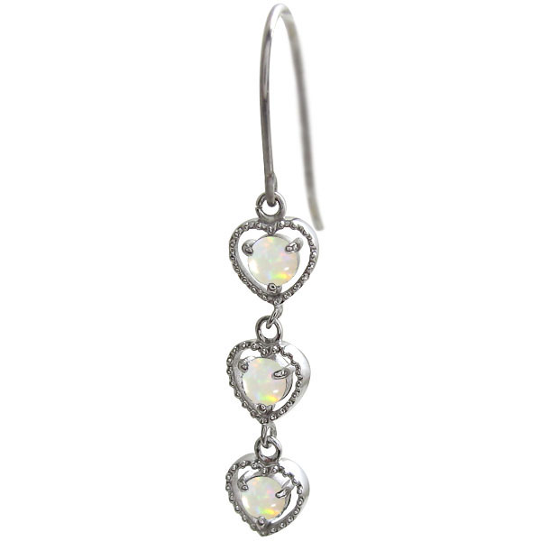 ハート ピアス オパール トリロジー フックピアス プラチナ ピアス_4